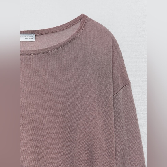 ZARA SEMI-SHEER KNIT SWEATER - Picture 5 of 6